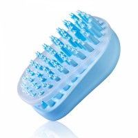 Pet Bath Massage Brush Grooming Comb With Soft Silicone Bristles For Shampoo And Massage Dogs